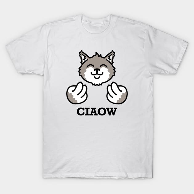 Ciao Cat T-Shirt by rocksandcolors